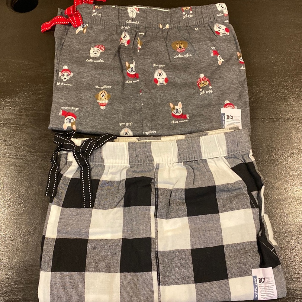 2 pair 3X soft pajama pants